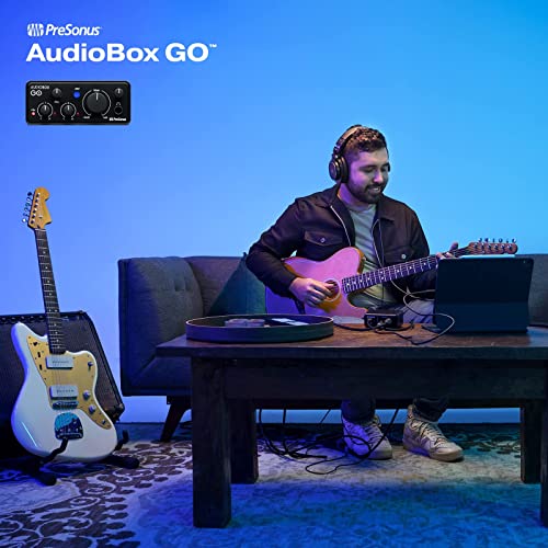 PreSonus AudioBox GO | USB-C Audio Interface for music production with Studio One DAW Recording Software, Music Tutorials, Sound Samples and Virtual Instruments PreSonus AudioBox GO | USB-C Audio Interface for music production with Studio One DAW Recording Software, Music Tutorials, Sound Samples and Virtual Instruments